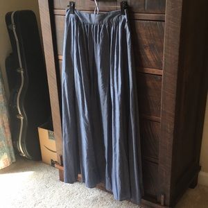 Chambray maxi skirt